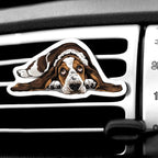 WIRESTER Fresh Scented Car Air Freshener Vent Clip, Decorative Accessories, Interior Decoration for Cars - Cute Animal Butt, Cute Dog Cat, Dog Butt Looking Back, Dog Lying