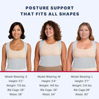 Fit Geno Back Brace Posture Corrector for Men & Women: Shoulder Straightener Adjustable Full Back Support Pain Relief - Scoliosis Hunchback Spine Corrector (Medium)