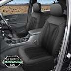 GIANT PANDA Fit Chevy Silverado 1500 2500 3500 Front Car Seat Cover, 3D Air Mesh Breathable Seat Protector, Black(2-Pack)