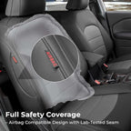 coverdream Leather Seat Covers Full Set for 2025 Subaru Forester Base,Limited,Premium,Sport,Touring,Fully Covered,Airbag Compatible,Waterproof Seat Cushion SUV Seat Protector(Black&Gray)