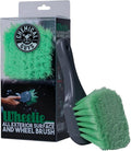 Chemical Guys Wheelie All Exterior Surface and Wheel Brush, Wheel Cleaner Brush with Soft Bristles, Safe Cleaning of Rims, Tires, and Exterior Surfaces on Cars, Trucks, Motorcycles, RVs, & More, Green