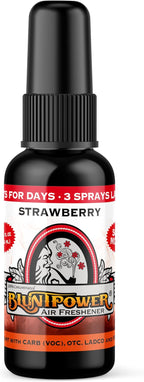 BluntPower Oil Based Concentrated Air Freshener and Oil for Diffuser - Air Freshener Spray for Room, Car, Bathroom - Concentrated Room Deodorizer & Odor Eliminator Spray - Strawberry 1.5oz. (3 Pk)