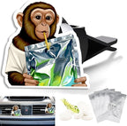 Cute Car Air Freshener Clips Monkey Car Vent Clips Monkey Cars Scents Cologne Air Conditioner Clip Auto Vent Interior Decoration Cars Accessories Monkeys Gifts for Men Women,Friends