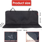 Waterproof Dog Car Seat Cover for Back Seat, Non-Slip & Universal Fit for SUV, Car, Truck with 4 Safety Belt Openings for Secure Travel