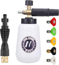 M MINGLE Foam Cannon, Compatible with Portland Husky and Ryobi Pressure Washer, with 5 Nozzle Tips, 1/4 Inch Quick Connector