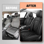 Car Seat Covers Compatible with Toyota Camry 2012-2026 Durable Waterproof Automotive Seat Covers Stretchable Fabric Material, Airbag Compatibility, Premium Nappa Leather(Black, 2 Pcs Front)