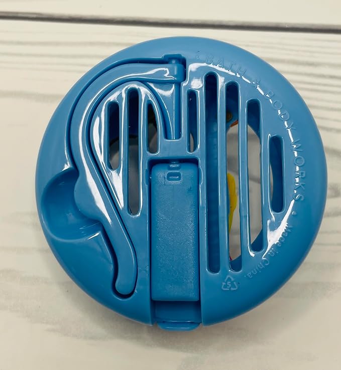 Bath and Body Works Blue, Yellow, and Red Silly Goose with Gold Car Visor Fragrance Holder Easy To Open