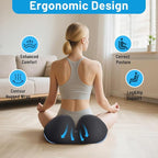 Memory Foam Seat Cushion for Office Chair, Ergonomic Coccyx Cushion for Desk Chair, Tailbone Support Pillow for Long Sitting, Non-Slip Seat Pad for Home, Car, Gaming Chair (Grey, X-Large)