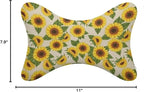 Car Headrest Pillow Compatible with Yellow Sunflowers, Cartoon Neck Pillow for Car, 2 Pcs Comfortable Soft Car Seat Pillow for Driving,Head Rest Cushion, Cute Neck Pillow for Travel
