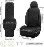 surpassme Comfortable Car Seat Covers Universal Front Seat Covers for Car Accessories, Padded Car Interior Covers for Automotive, SUV, Truck, and Van(Black)