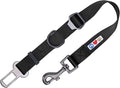 Pawtitas Dog Seat Belt | Pet Safety Seat Belt with Adjustable Strap for Small to Large Dogs | Exceeds Dog Safety Standards | Keep Your Dog Secure in The Car - Black Car Seat Belt for Dogs
