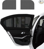 2 PCS Window Shades, Auto Front Rear Side Sun Shades for Block Heat & UV Protection, Breathable Mesh Baby Screen Covers, Universal Car Accessories (Back)