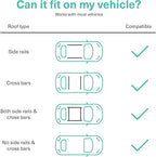 BRAMBLE Strong Car Roof Bag Rooftop Cargo Carrier 20 Cubic Feet, 100% Waterproof & Tear Resistant Car Roof Cargo Carrier, Fit for All Cars with/Without Roof Rack, Include Non-Slip Mat, Hooks, Straps