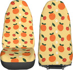 Delerain Car Seat Covers Set 2Pcs, Orange Fruit Universal Front Car Seats Vehicle Enterior Protector Suitable Fits Most Car Auto SUV Sedan Truck