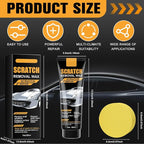 2 Set 2026 New Car Scratch Removal Wax, Scratch Remover for Vehicles, Car Scratch Repair Paste with Sponge, Car Polishing Wax Scratchs Remover Cars Paint Scratchs Repair Kit for Deep Scratches