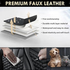 Coverado Leather Seat Covers, Car Seat Covers Full Set, Black Seat Covers for Cars, Car Seat Protector Waterproof, Car Seat Covers Front Seats and Back Universal Fit for Most Cars