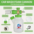 Foam Cannon for Pressure Washer with Dual Connector, Balabulala Car Foam Cannon with dual adapter, M22 and 1/4" Quick Connect,4200 PSI