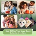 Custom Air Freshener for Car - Double Sided Photo Personalized Car Scents Air Freshener, Smell Air Fresheners With Picture for Wardrobe, Bathroom,Hanging Ornaments (lozenge)