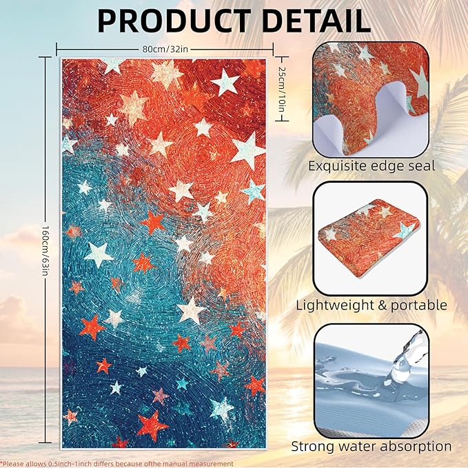 1 Pack Car Towel Seat Covers with Storage Bag, Multifunctional Towel for Gym Outdoor Sport, Picnic, Beach, Pet Dog Travel,Non-Slip Washable Car Seat Protector (Starry)