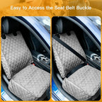 PETICON Waterproof Front Seat Car Cover 2 Pack, Full Protection Dog Car Seat Cover with Side Flaps, Nonslip Scratchproof Captain Chair Seat Cover Fits for Cars, Trucks, SUVs, Jeep, Gray (Gray)