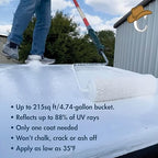 100% Silicone Roof Coating for RVs, Campers & Flat Roofs - Waterproof Seal for Leaks, Cracks & Seams - Ponding Water Resistant - Quart Light Gray