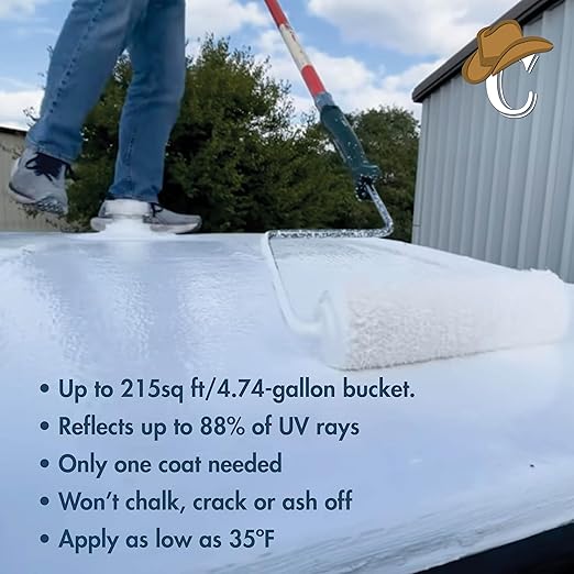 100% Silicone Roof Coating for RVs, Campers & Flat Roofs - Waterproof Seal for Leaks, Cracks & Seams - Ponding Water Resistant - Quart Black