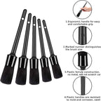 10pcs Detailing Brush Set, Multi-Purpose Car Detailing Brushes for Cleaning Car Interior, Exterior, Engine, Leather, Including 5 car Cleaning Brush, 3 Wire Brush, 2 Air Vent Brush,Black