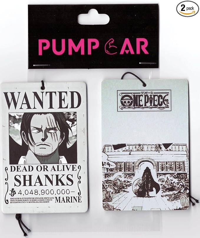 PumpCar 2 pieces shanks double-sided hanging Japanese anime vanilla-scented One Piece car air freshener Cool anime hanging air fresheners for rearview mirror Car Interior Accessories Household Gifts