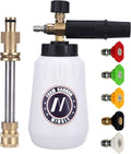 M MINGLE Foam Cannon, Compatible with Sun Joe SPX Series Pressure Washer, with 5 Nozzle Tips, 1/4 Inch Quick Connector