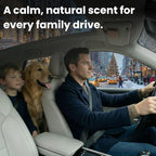 Wood Car Air Freshener — Refillable Solid Odor Eliminator with Premium Leather Visor Clip, North American Alder Wood Scent, No Liquid, No Mess for Car, Truck & SUV (Gilded Petals)