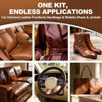 Leather Cleaner and Conditioner for Couch: Complete 2-Step Care Set for Car Interior Furniture Sofa Shoes Bags & Jackets - Restores Dry Cracked Faded & Scratched Leather
