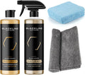Blackline Leather Cleaner and Conditioner Care Kit with Microfiber Towel and Applicator Pad, Gentle APC and Leather Rehydrate, 2 16 Fl Oz Bottles for Leather Car Interiors