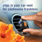 Febreze Car Odor-Fighting Air Freshener Vent Clip, Hawaiian Aloha, 1 count, .06 oz