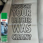 SONAX Leather Foam 289300 | 2 in 1 Aerosol Leather Cleaner and Conditioner | Safe to Use on Perforated Air Conditioned/Heated Seats | UV Protection Prevents UV Damage | 13.02 oz