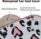 Car Seat Cover Protector Front Seats,for Gym Workout,Running,Swimming,Beach and Hiking,Waterproof Sweat Towel Bucket Seat Covers for Cars SUV Trucks (Leopard Print, 1Pcs)