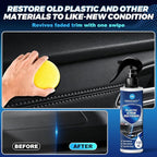 Plastic Restorer for Cars, Removes Yellowing & Dirt, Restores Shine & Gloss, Deep Nourishment & Long-Lasting Protection, Easy to Use, Affordable Automotive Plastic Care-150ml