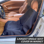 Malo’o SeatGuard Waterproof Car Seat Cover, Neoprene Universal Seat Protector for Trucks and Cars, Heavy Duty Seat Cover for Sports Gear, Dogs and Wet Clothing, Black, Large