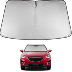 Proadsy 2026 Upgrade Windshield Sun Shade Custom Fit CX-5 2013 2014 2015 2016 CX5 Front Sunshade Protector Foldable Sun Visor Blocks UV Rays Keep Car Cooler