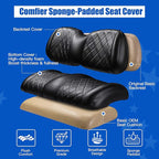 NOKINS Golf Cart Diamond Seat Covers Kit with Sponge Padding - Fit for Most OEM Standard Front Seats, OEM Standard Seat Upgrade Seat Covers (Fit for Club Car Precedent 2004-UP)