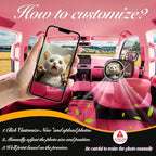Personalized Custom Car Air Freshener, Double Sided Custom Photo, Record Player Shaped Fragrance Vent Clip, Unique and Cute Car Interior (Customize, Hanging C)
