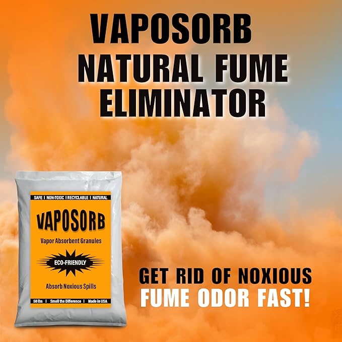Natural Fume Eliminator: 50 lb. Granules Rids Chemical, Solvent & Gasoline Vapors