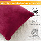2 Pack Small Pillow, Memory Foam Mini Pillow 11 X 7 Inches for Travel, Sleeping, Nap and Neck, Knee, Lumbar Support, Tiny Cushion for Pet, Dogs (Burgundy)