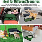 Large Portable Cat Travel Litter Box, 20x14x6.5 Inches with Zipped Lid & 10 Liners, Leak-Proof, Lightweight, Sturdy & Waterproof and Foldable for Hotels, Car, & Camping