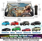 Socira Dinosaur Car Windshield Sunshade Umbrella Foldable Funny Visor Umbrella Sun Shade Cover Sunshade Front Window Cover Dinosaur Car Accessories Blocks Uv Rays (57" X 30")