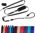 10FT Hands Free Dog Leash for Small Medium Large Dogs, Heavy Duty Reflective Dog Leash with Traffic Handle, Seat Belt Buckle & Poop Bag Holder (Black)