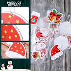 Tallew 24 Pcs Christmas Air Fresheners Bulk Snowflake Candy Cane Snowman Deer Christmas Scented Ornaments Xmas Scented Hanging Ornament for Car Rearview Mirror Accessories
