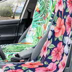 4 Pack Car Seat Towel Covers with Storage Bag 63 x 32 Inch Athletic Running Towel Seat Sweat Washable Non Slip Cover Gift for Car Outdoor Sport Activities (Tropical Summer Flower)