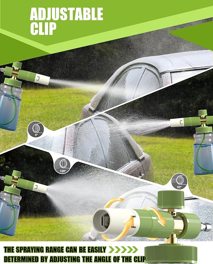 Foam Cannon for Pressure Washer, All Copper Material, Car Wash Foam Cannon with M22 and 1/4 Inch Quick Connector, 1L Bottle, Compatible With Most Pressure Washers (4200PSI)