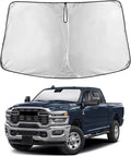 EcoNour Windshield Sunshade Compatible for Dodge Ram 1500 2019-2024 2025 2026 CrewCab, MegaCab Pickup,2Dr RegularCab,4Dr QuadCab Sun Visor for Front Windshield, UV Blocker & Protector, Car Accessories