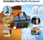 Electric Portable Cooler Plug in 12V Car Cooler Bag, Warmer Bag for Vehicle, DC Power Cord,25L Insulated Lunch Bag for Family Outings, Grocery,Camping,Truck Drivers,All Season ﻿